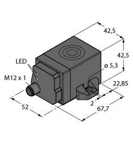 Turck Tnslr-Q42Twd-H1147/C53 Read/Write Head for Bus Line Topology with TBEN-*, BL ident