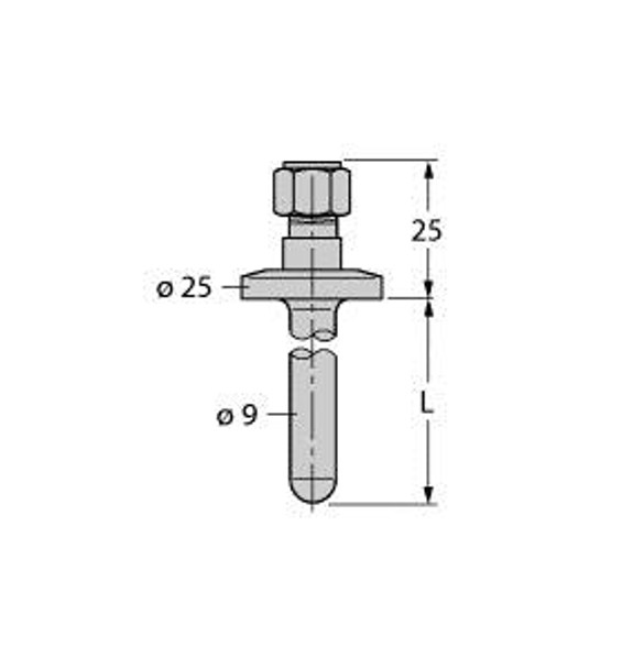 Turck Thw-6-Tri3/4-A4-L250 Accessories, Thermowell, For Temperature Sensors