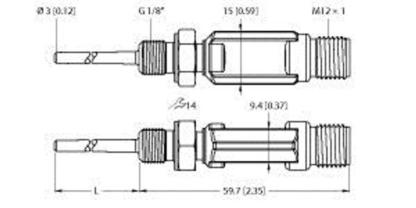 Turck Ttm050C-103A-G1/8-Li6-H1140-L024-50/50øC Temperature Detection, With Current Output