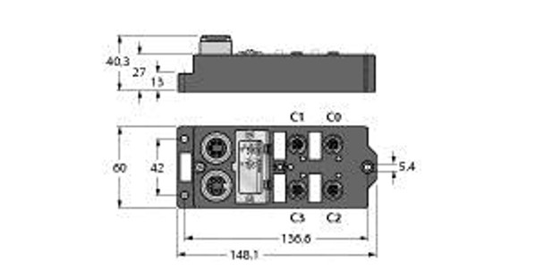 Turck Fdnq-S0400-T I/O Module for DeviceNet, 4 inputs