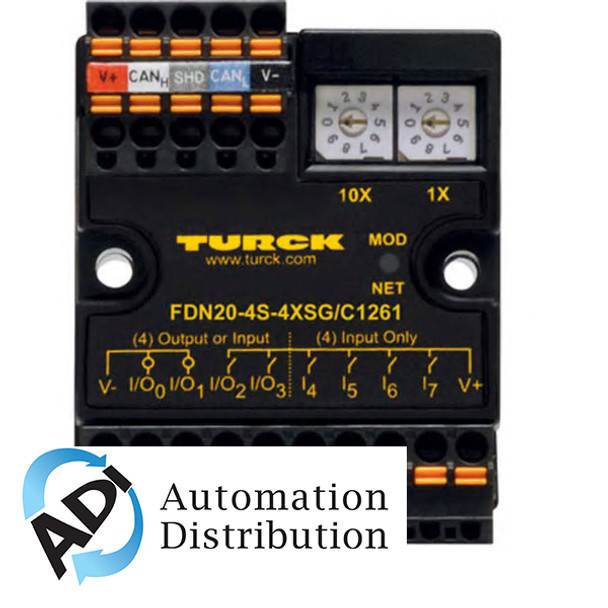 Turck Fdn20-4S-4Xsg/C1261 I/O Module for DeviceNet F2010