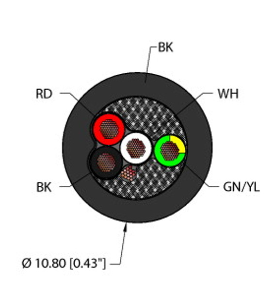 Turck Blk,Pvc,1Strdx16+1X16,S-F,Tcerdb, Power Tray/Exposed Run/Direct Burial Cable, Reelfast Bulk Cable