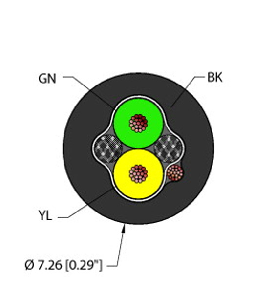 Turck Blk,Ex60,2X20,S-Df,Awm,J1939-11 Fieldbus Technology Cable, Reelfast Bulk Cable