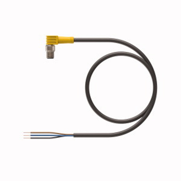 Turck Psw 3M-2/S90 Single-ended Cordset, Right angle Male Connector