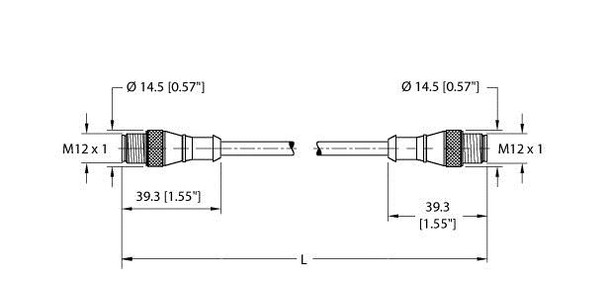 Turck Rs 10T-1-Rs 10T Actuator and Sensor Cable, Extension Cable