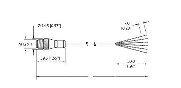 Turck Rs 4.6T-1 Actuator and Sensor Cable, Connection Cable