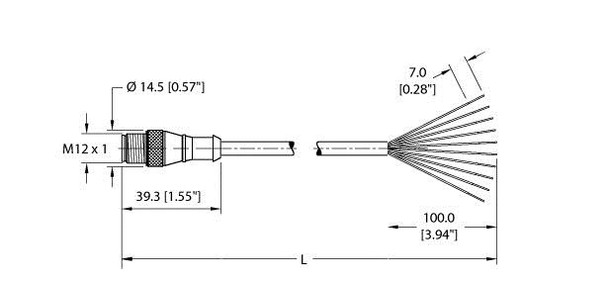 Turck Rs 10T-4 Actuator and Sensor Cable, Connection Cable