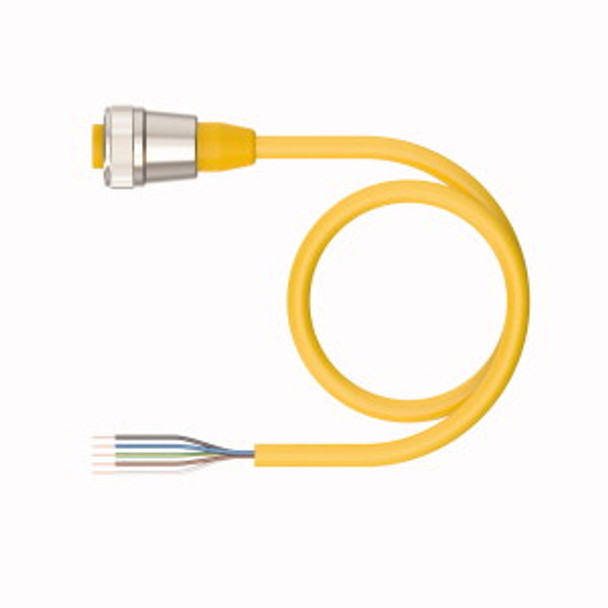 Turck Rkm 50-2M Single-ended Cordset, Straight Female Connector