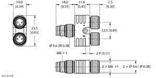 Turck Yp2-Mfs4/2Mfk4/S651 Junction box