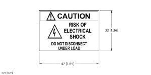 Turck Caution Label (10/Bag) Accessories for Power Supply Cables, Warning Sign