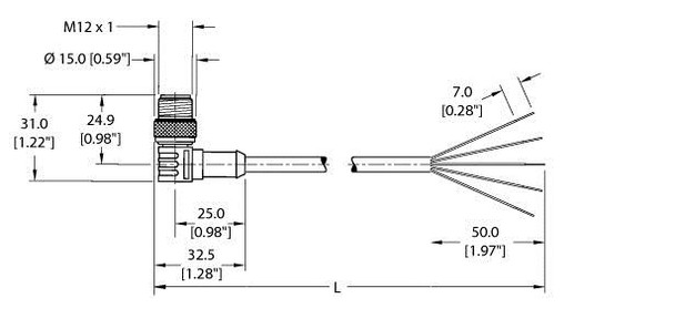 Turck Ws 4.5T-15 Actuator and Sensor Cable, Connection Cable