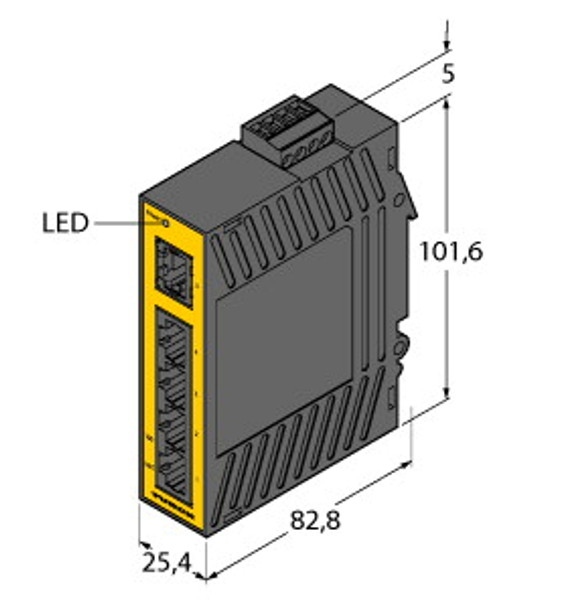 Turck Se20-84X-Rj522 Industrial Ethernet, Unmanaged Switch