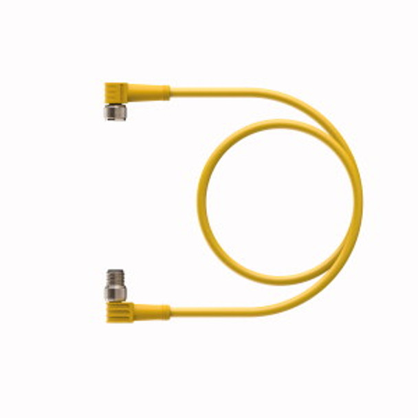 Turck Pkw 4M-3-Psw 4M Double-ended Cordset, Right angle Female Connector to Right angle Male Connector