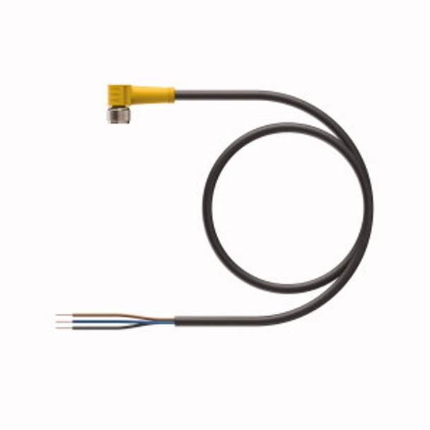 Turck Pkw 3M-0.8/S90/S101 Single-ended Cordset, Right angle Female Connector