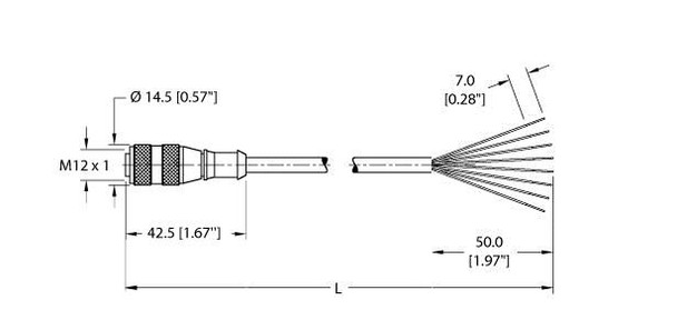 Turck Rk 8T-20 Actuator and Sensor Cable, Connection Cable