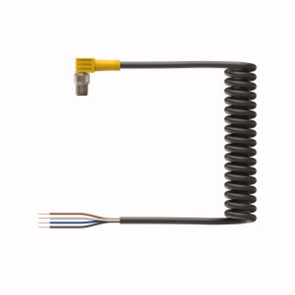 Turck Psw 4M-3/S90-Sp Single-ended Cordset, Right angle Male Connector