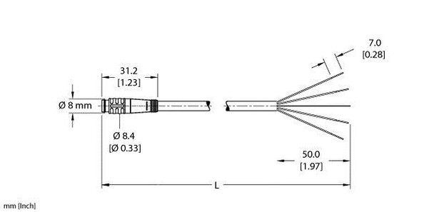 Turck Psg 4-2/S90/S618/S771 Actuator and Sensor Cordset, Connection Cordset