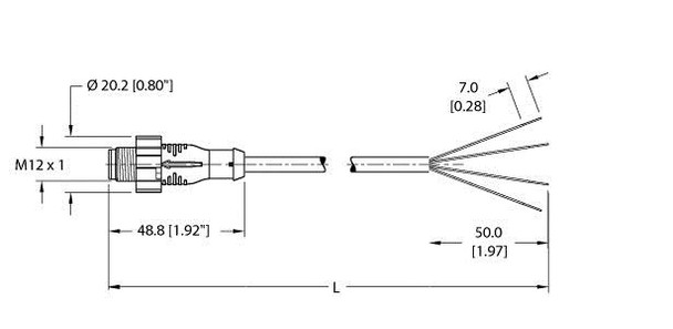 Turck Esrt-A4.400-Gc2K-2 Actuator and Sensor Cable, Connection Cable