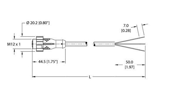 Turck Ekrt-A4.300-Gc2K-5 Actuator and Sensor Cable, Connection Cable