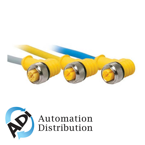 Turck Wk 4.4T-2-Rs 4.4T/S90 Double-ended Cordset, Right angle Female Connector to Straight Male Connector 777000694