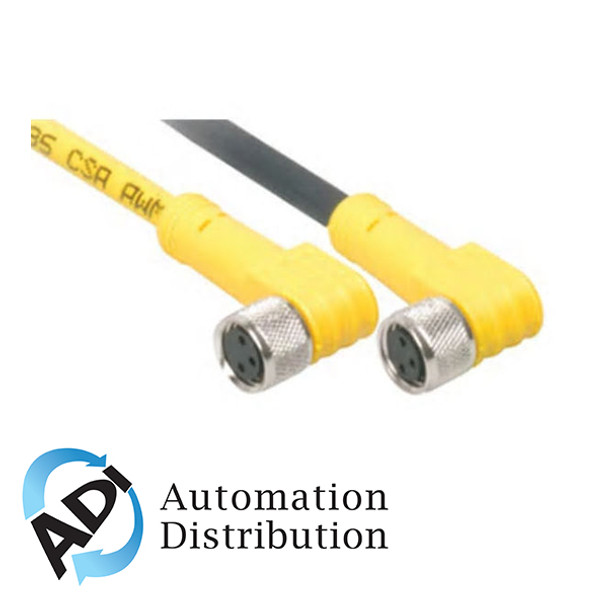 Turck Pkw 3M-1-Psg 3M/S90/S101 Double-ended Cordset, Right angle Female Connector to Straight Male Connector 777001370