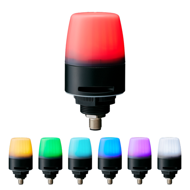 Patlite NE-ILNB-M IO-Link Signal Beacon with M12 Connector, Flashing/Audible,  7-in-one colors (Red, Yellow, Green, Blue, Purple, Light Blue, White)