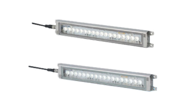 Patlite CLK3CL-24SG-CD LED Bar light, 300mm, Daylight white, Stainless Steel and glass, Daisy Link, M12 connector; IP66G, IP67G, IP69K