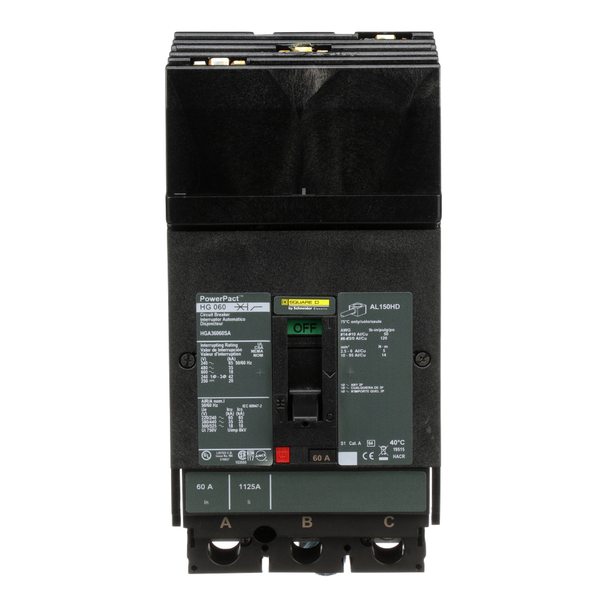 Schneider Electric HGA36060SA Molded Case Circuit Breaker 600V 60A