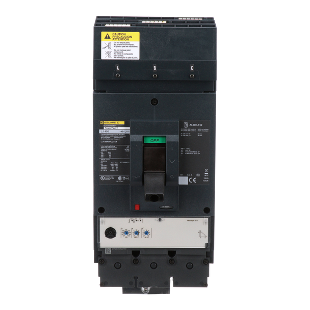 Schneider Electric LJA36400CU31X Molded Case Circuit Breaker 600V 400A