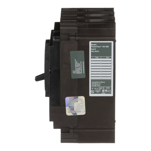 Schneider Electric HDL36025 Molded Case Circuit Breaker 600V 25A