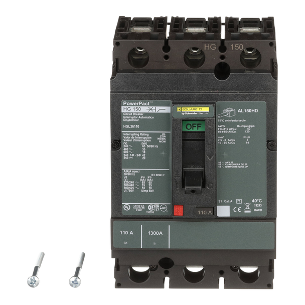 Schneider Electric HGL36110 Molded Case Circuit Breaker 600V 110A