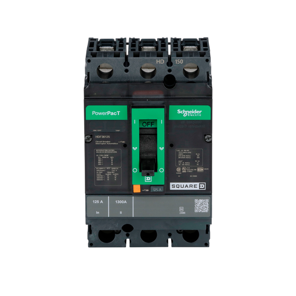 Schneider Electric HDF36125 Molded Case Circuit Breaker 600V 125A