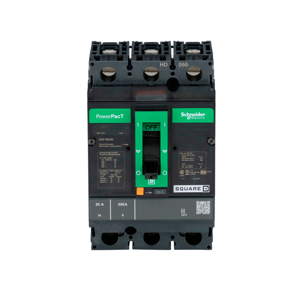 Schneider Electric HDF36030 Molded Case Circuit Breaker 600V 30A