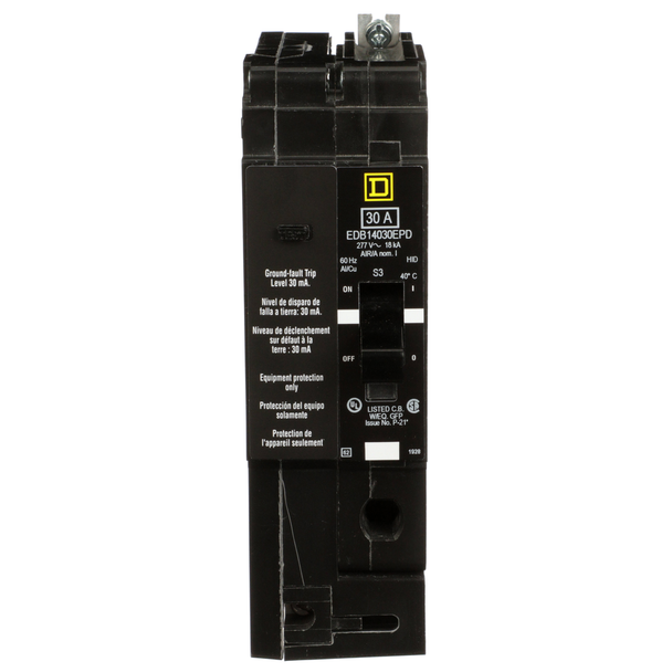 Schneider Electric EDB14030EPDBA Miniature Circuit Breaker 277V 30A