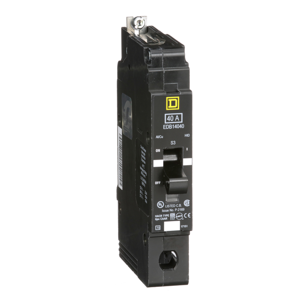 Schneider Electric EDB14040 Miniature Circuit Breaker 277V 40A