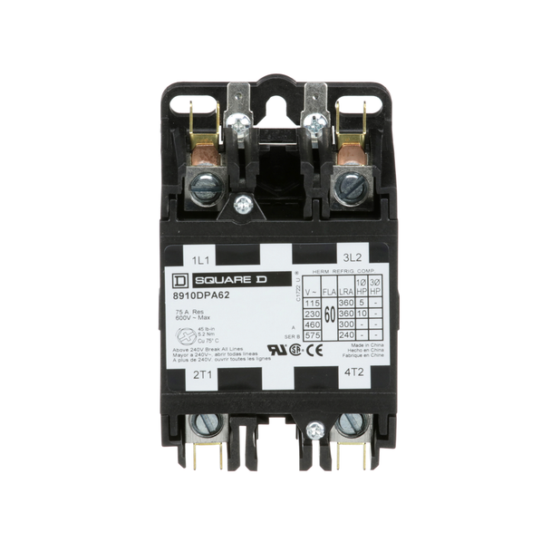Schneider Electric 8910DPA62V02 Contactor 600Vac 60Amp Dpa +Options