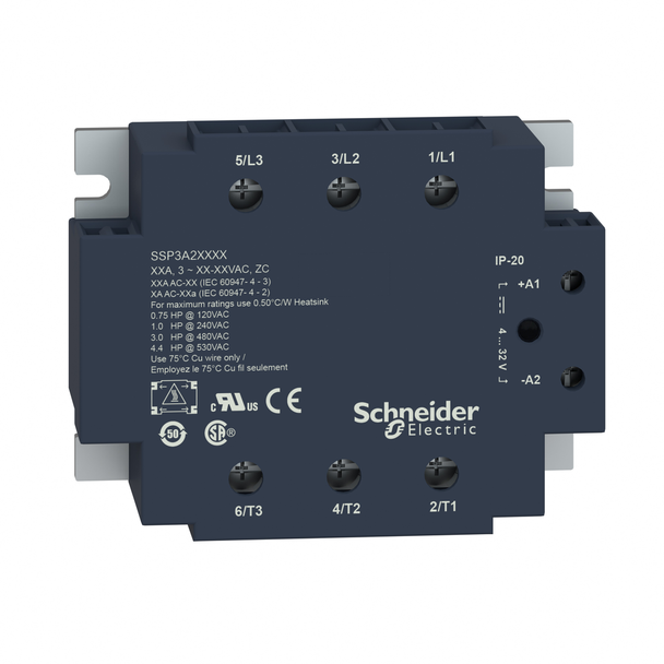 Schneider Electric SSP3A225B7R 3P Ssr 25A@48-530Vacrandom,18 To 36Vac