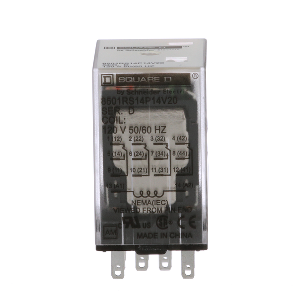 Schneider Electric 8501RS14P14V20 Relay 240Vac 5Amp Type R +Options
