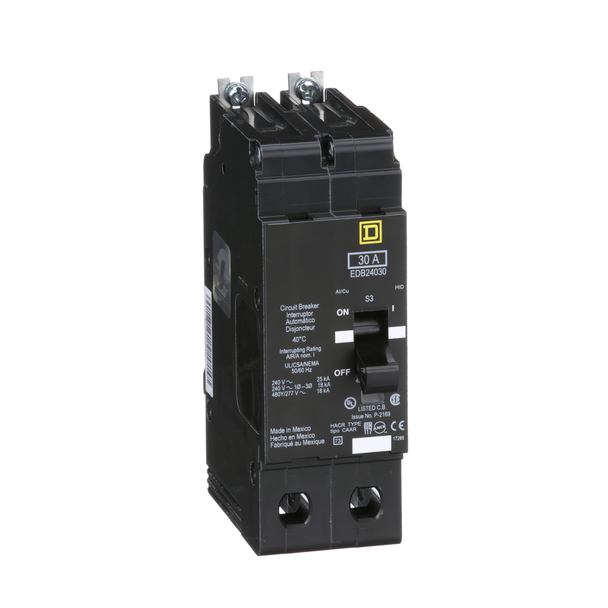 Schneider Electric EDB24030 Miniature Circuit Breaker 480Y/277V 30A