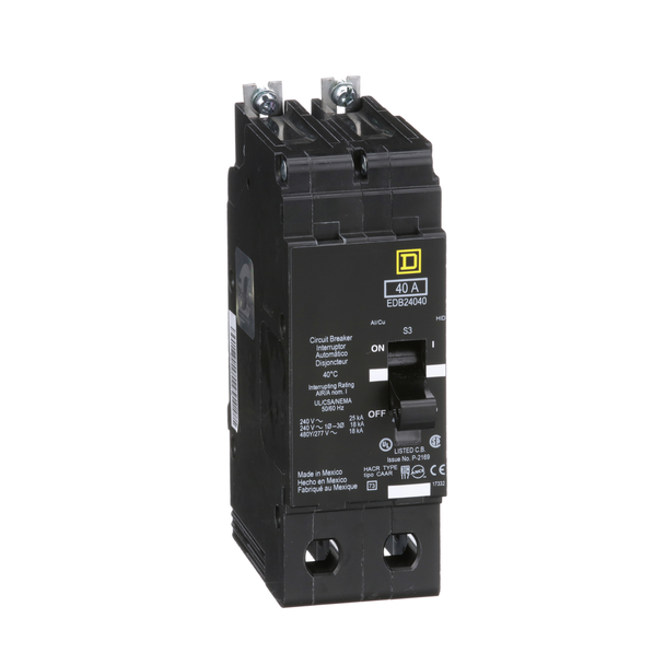 Schneider Electric EDB24040 Miniature Circuit Breaker 480Y/277V 40A