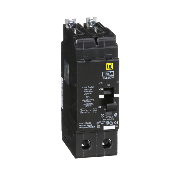 Schneider Electric EDB24050 Miniature Circuit Breaker 480Y/277V 50A