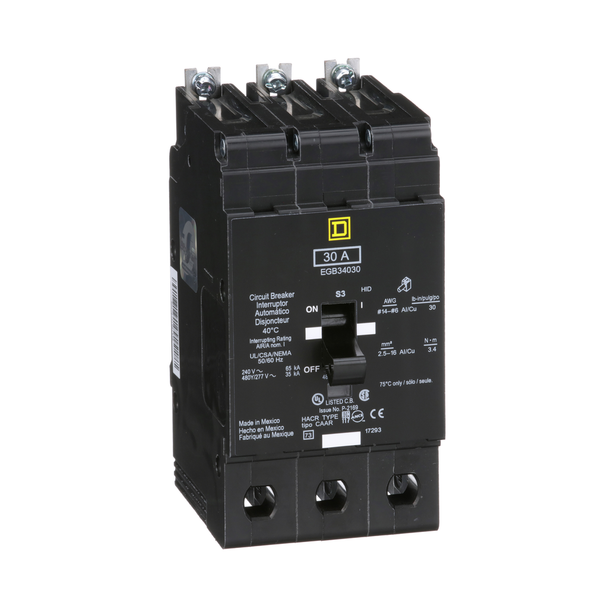 Schneider Electric EGB34030 Miniature Circuit Breaker 480Y/277V 30A