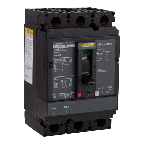Schneider Electric HDM36040 Molded Case Circuit Breaker 600V 40A