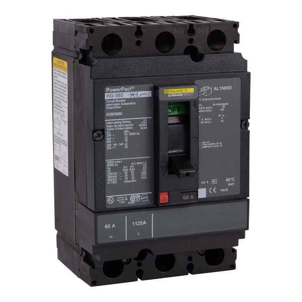 Schneider Electric HGM36150 Molded Case Circuit Breaker 600V 150A