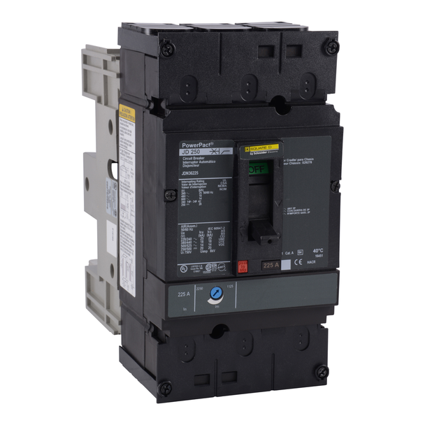 Schneider Electric JDN36225 Molded Case Circuit Breaker 600V 225A