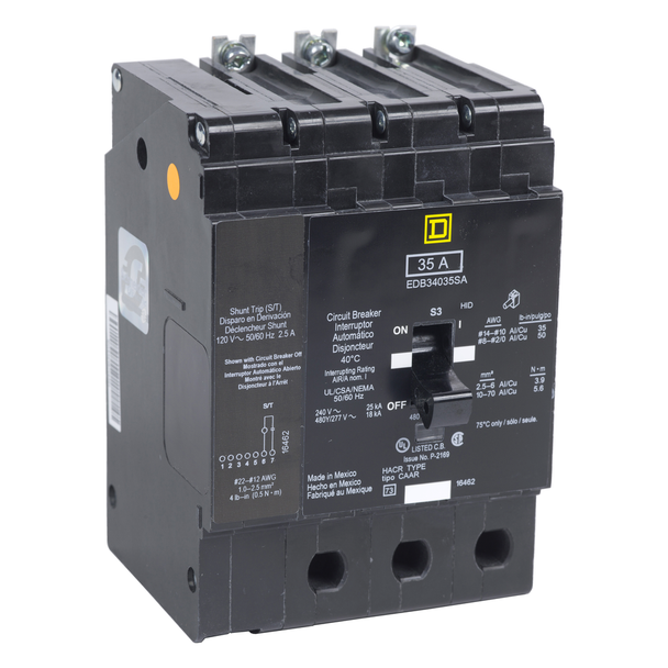 Schneider Electric EGB34125SA Miniature Circuit Breaker 480Y/277V 125A