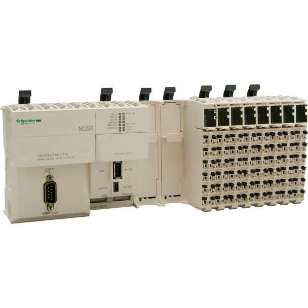 Schneider Electric TM258LF66DT4L M258 Ctrl Eth/Can/Sl/2Pci/66Dio/4Ai