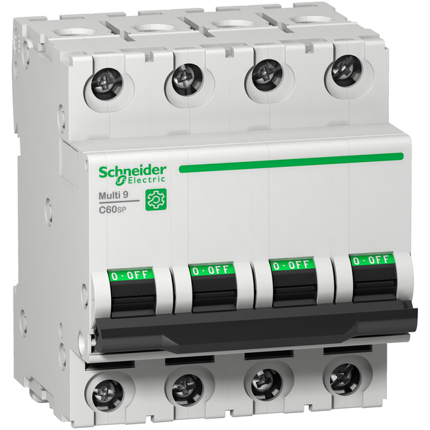 Schneider Electric M9F22413 Multi9 C60Sp 4P C 13A 10Ka 480Y/277V Mcb