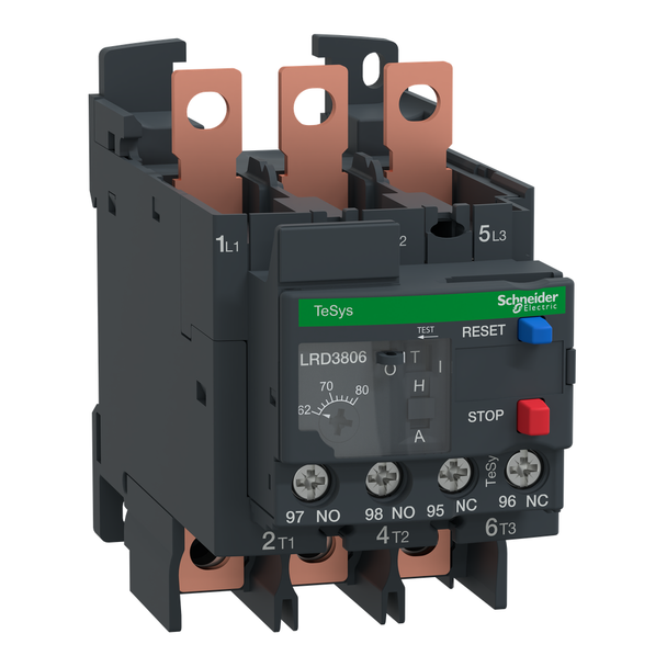 Schneider Electric LRD3806 TeSys Deca differential thermal overload relay 62-80A class10A for lugs