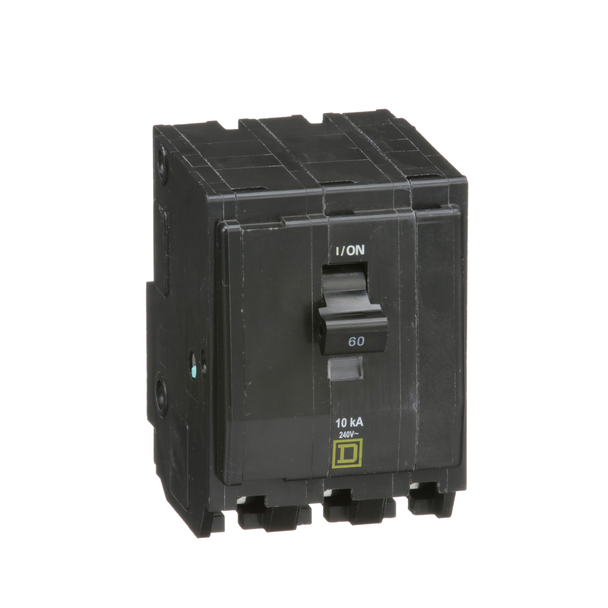 Schneider Electric QO360CP Mini circuit breaker, QO, 60A, 3 pole, 120/240VAC, 10kA, plug in, consumer pack